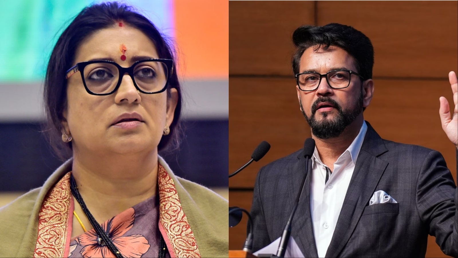 Smriti Irani, Anurag Thakur
